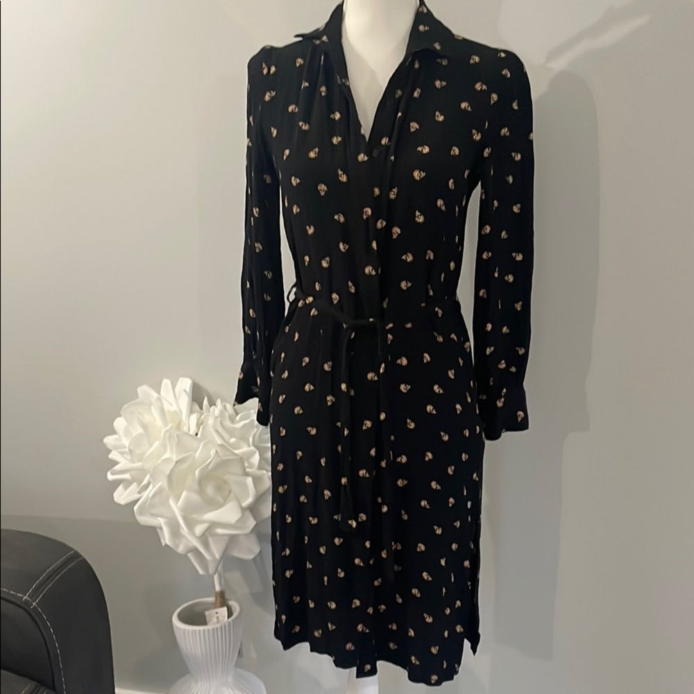 Pepe Jeans Elegant Black and Gold Women's Dress - Picture 2 of 7